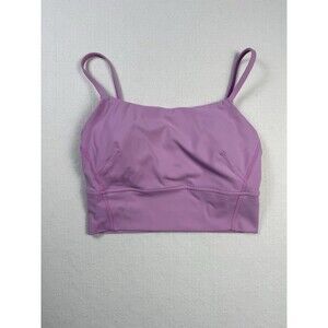 Lululemon Wunder Train Strappy Tank Top Size 4 Pink Purple Everlux Built-In Bra